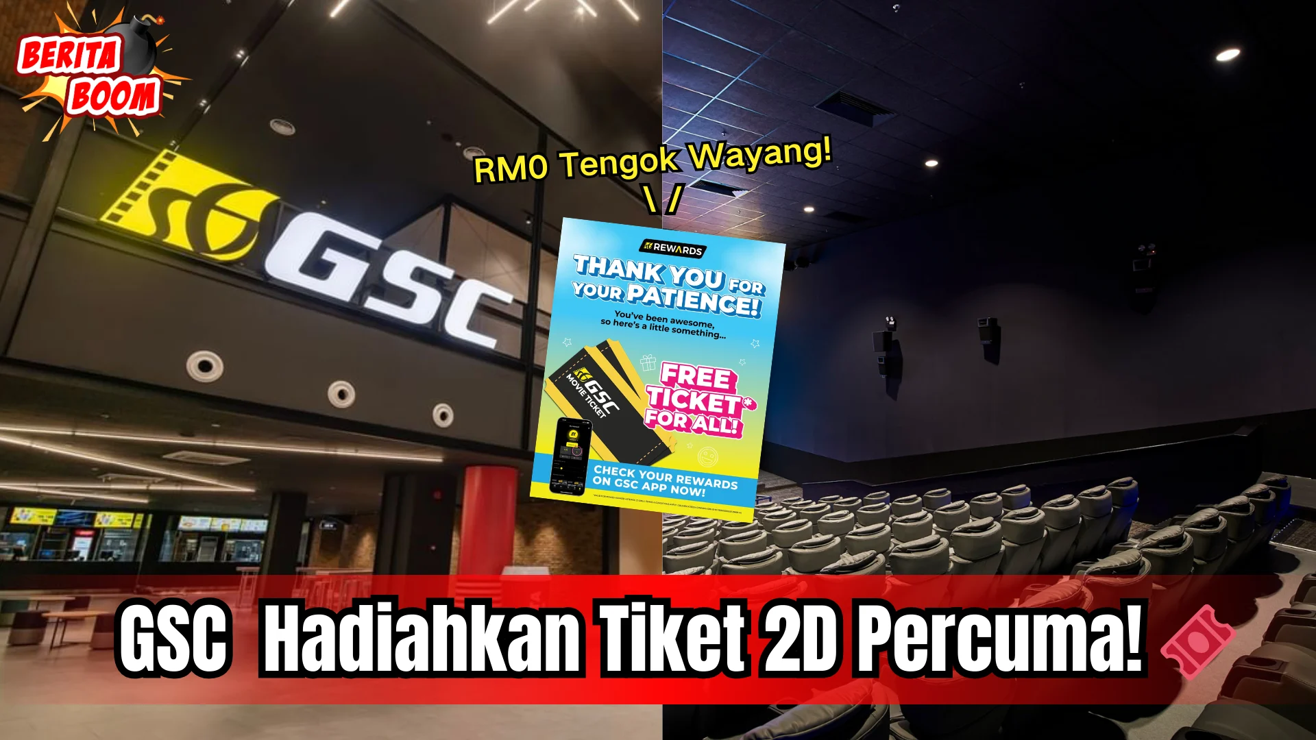 🎬 RM0 Tengok Wayang? GSC Senyap-senyap Hadiahkan Tiket 2D Percuma, Masuk Tanpa Bayaran! 🎟️